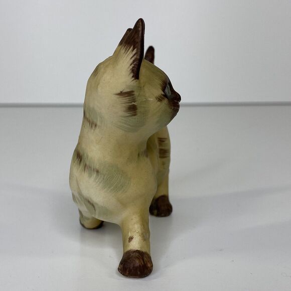 Vintage Siamese Cat Figurine Hand Painted Marked 1562 Lefton? 3" Kitty - Picture 4 of 11